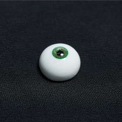Chloe's 16/6mm  plaster eyes  with  emerald green  pupil